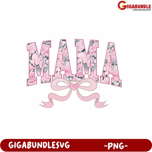 Floral Mama Design PNG for Crafts and DIY Projects Downloadable File