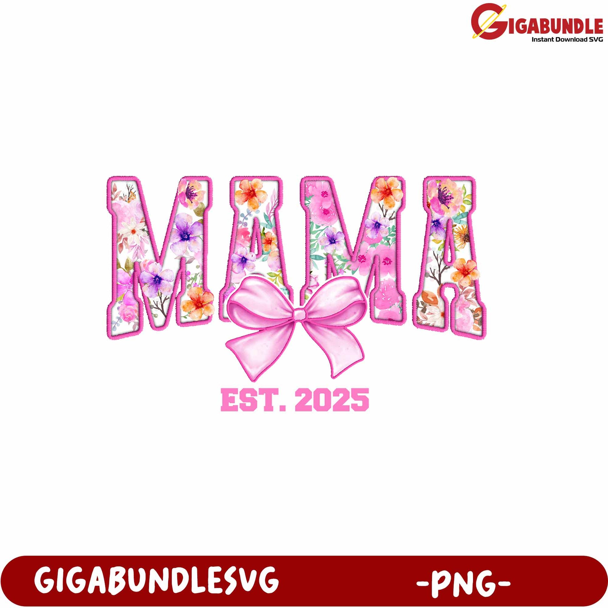Floral Mama Established 2025 PNG Design for Personalized Gifts