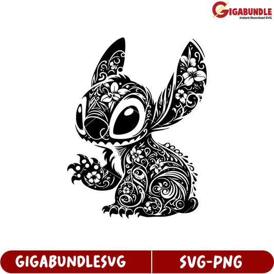 Flower Pattern Cartoon Character SVG File for Creative Projects