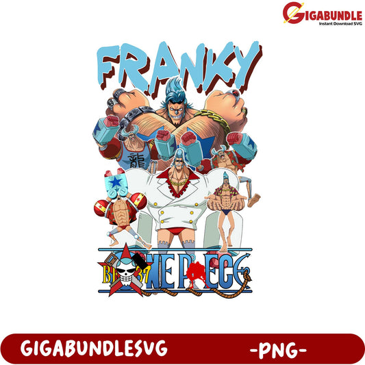 Franky Character Art PNG Download for Fans of Anime Series