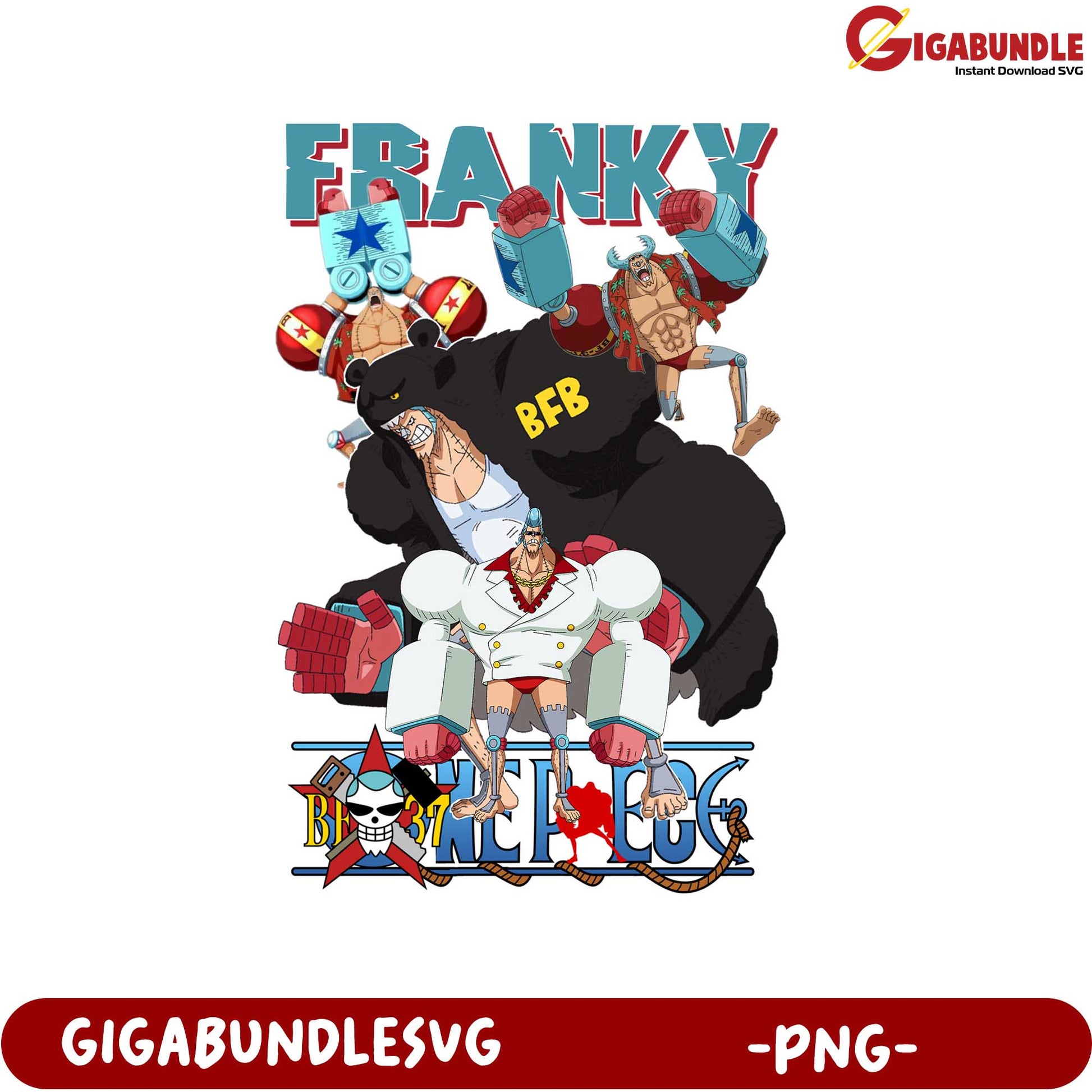 Franky Character Design PNG Graphic for Fans and Collectors