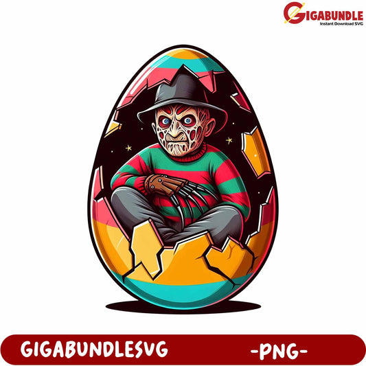 Freddy Krueger Easter Egg PNG Art for Unique Decor Ideas