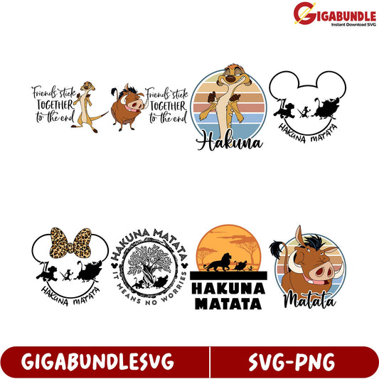 Friends Stick Together SVG Bundle  Hakuna Matata Designs