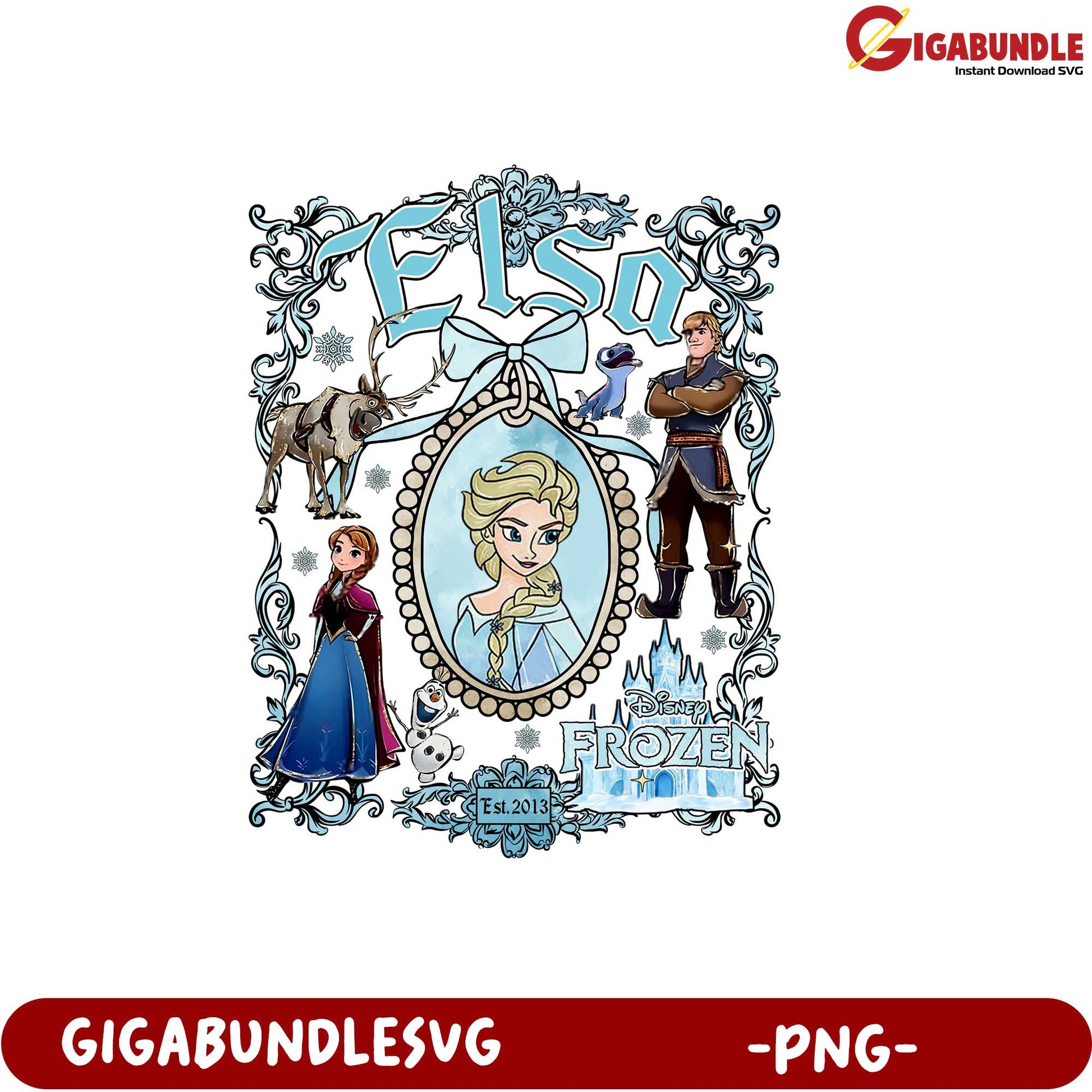 Frozen Elsa PNG Product Artwork for Kids and Fans of Disney