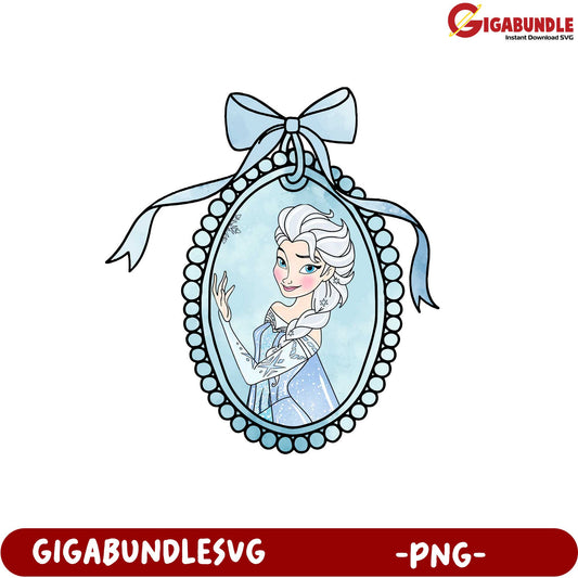 Frozen Princess Portrait PNG Clipart for Crafting and Design