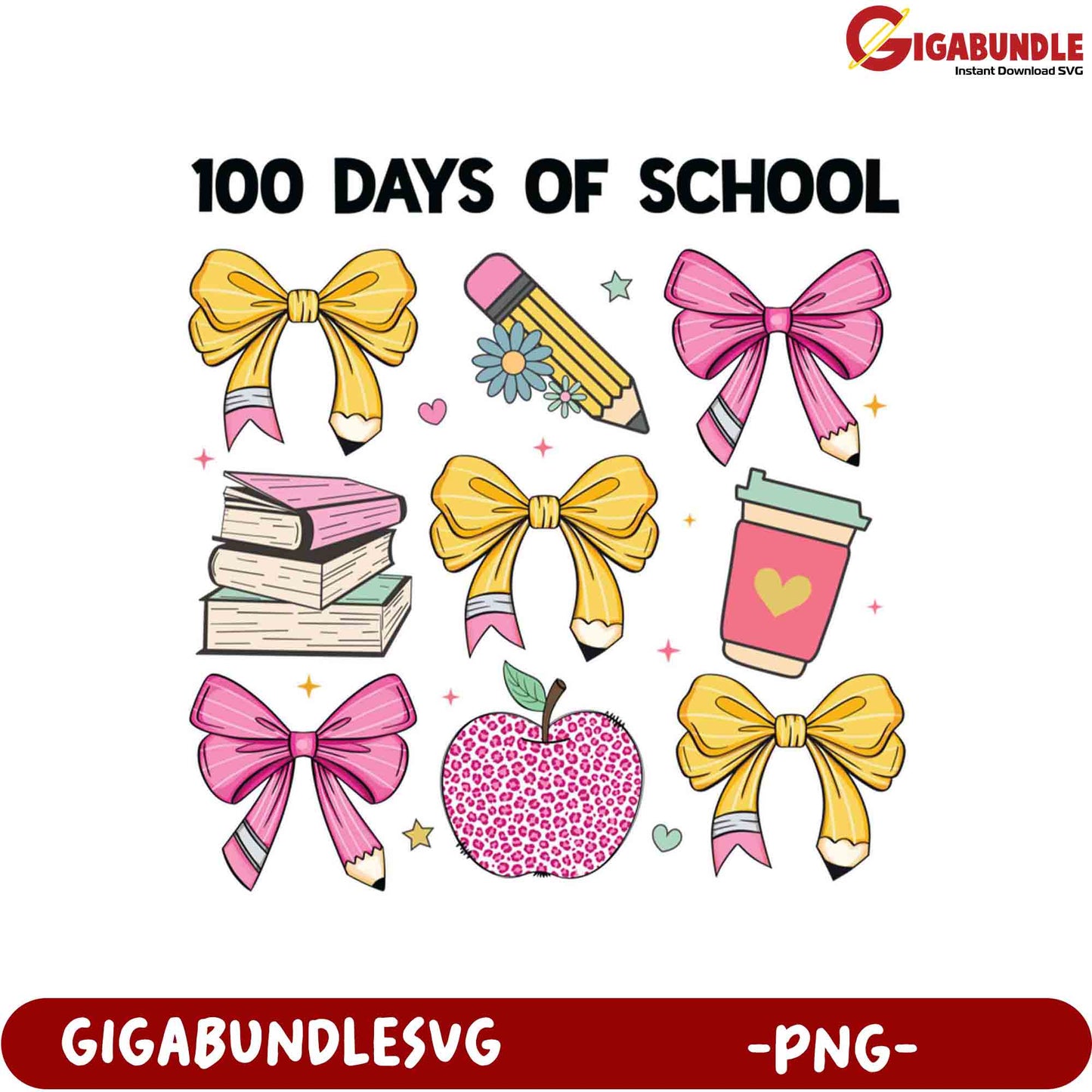 Fun 100 Days of School PNG Clipart for Creative Projects