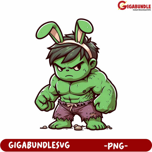 Fun Cartoon Character with Bunny Ears - Download PNG Art