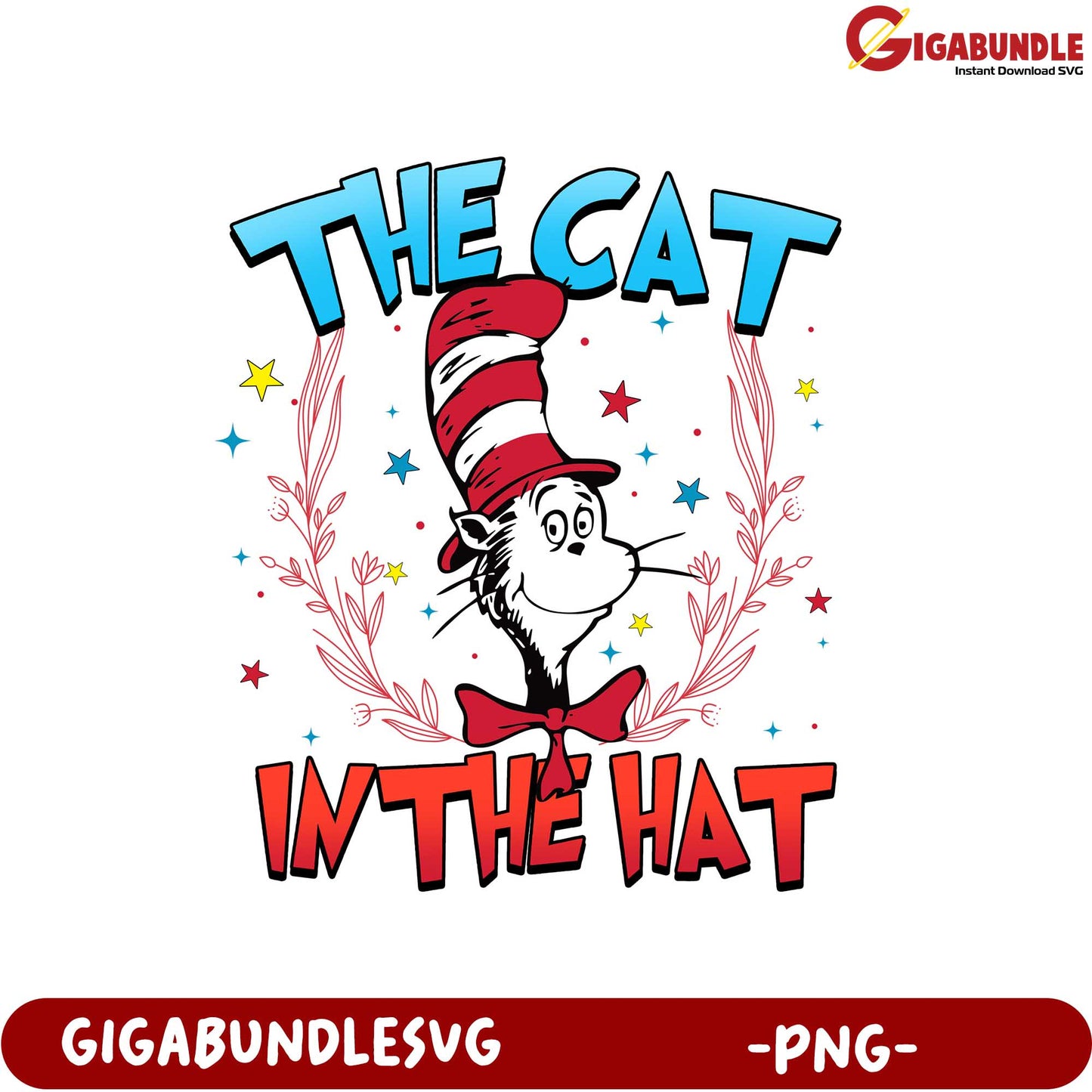 Fun Cat in the Hat PNG Design for Kids' Craft Projects