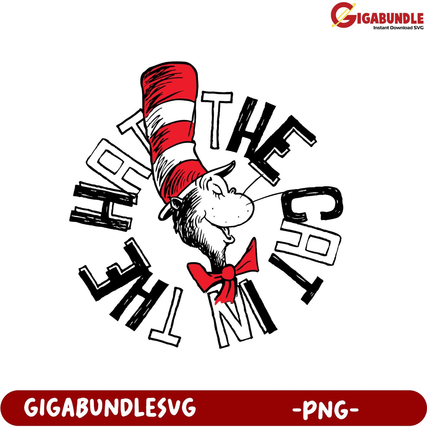 Fun Cat in the Hat PNG Design for Kids' Crafts & Decor