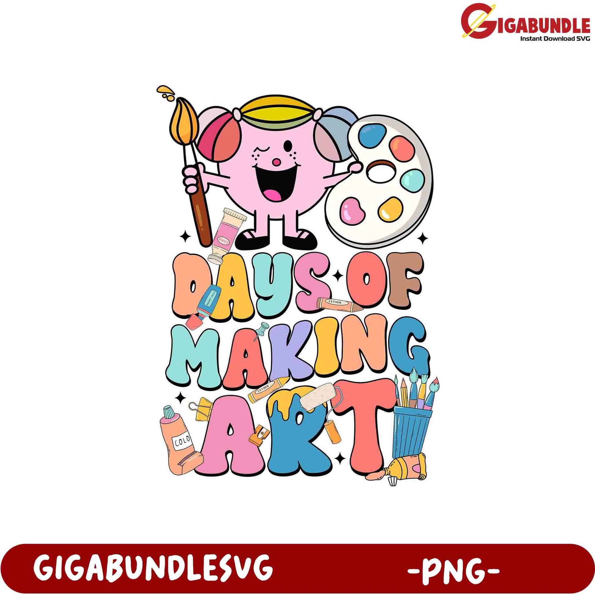 Fun Days of Making Art PNG Design for Creative Projects