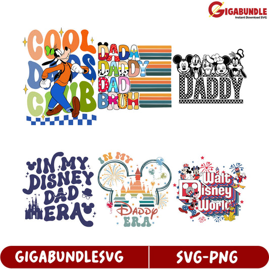 Fun Disney Dad SVG Bundle - Cool Designs for Father's Day
