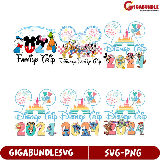 Fun Disney Family Trip SVG Bundle for 2024-2024 Memories