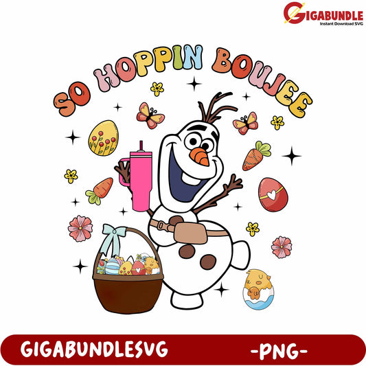 Fun Easter Design Featuring Cheerful Character and Eggs - PNG