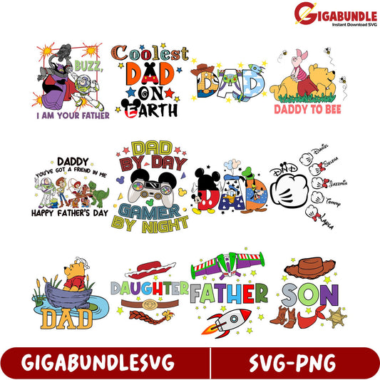 Fun Father’s Day SVG Bundle  Cool Designs for Dads & Kids