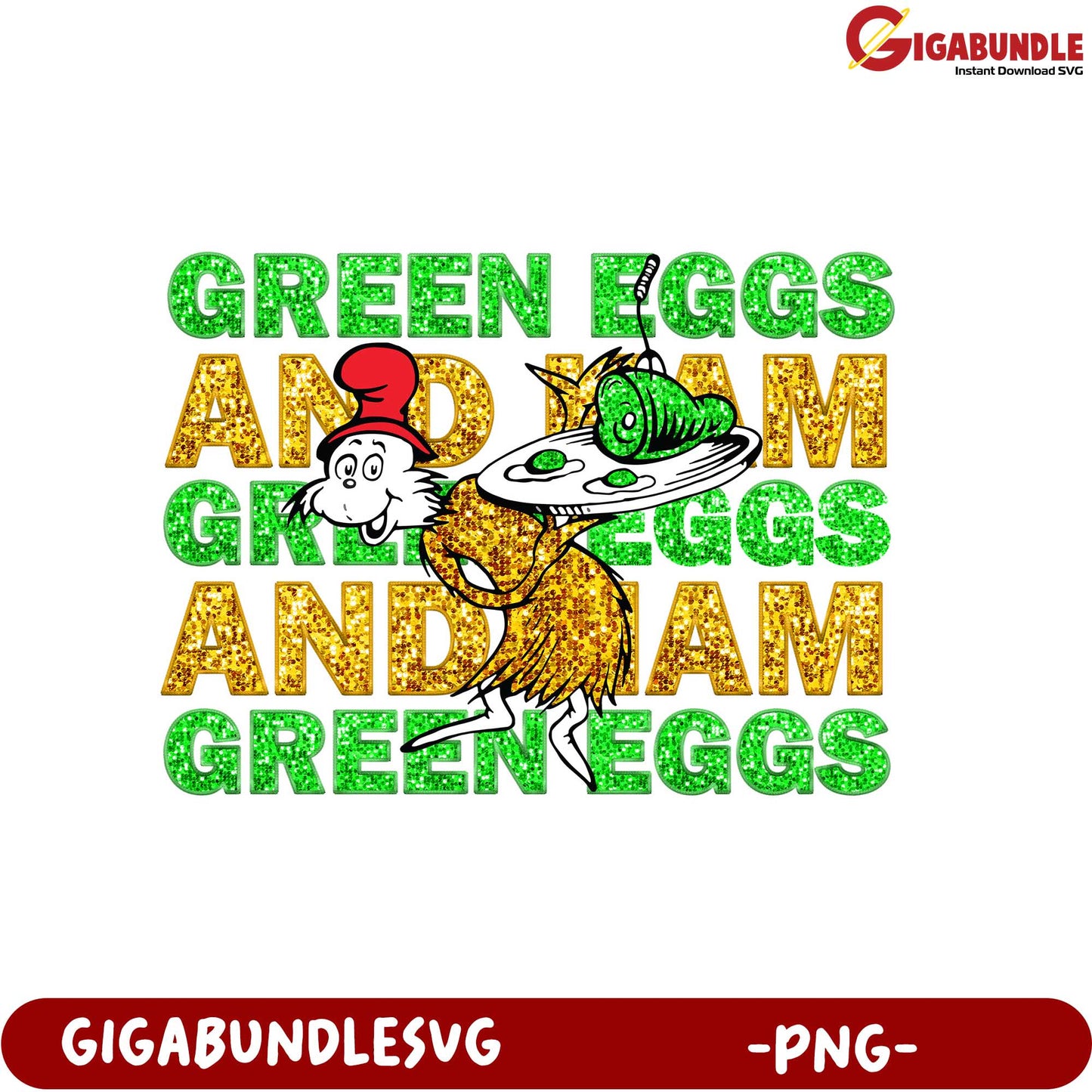 Fun Green Eggs and Ham PNG Design for Kids and Food Lovers