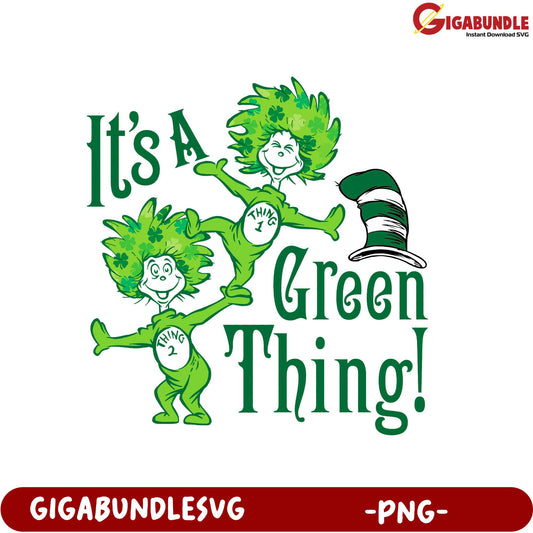 Fun Green Thing Design PNG - Perfect for St. Patrick's Day Crafts