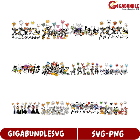 Fun Halloween SVG Bundle Featuring Beloved Character Friends