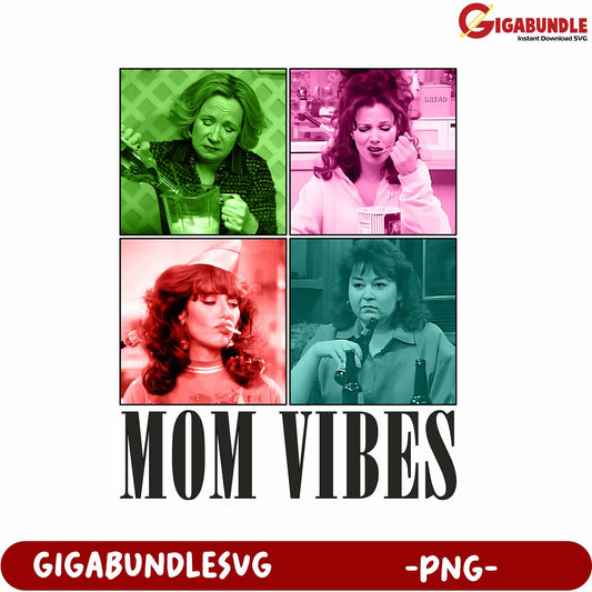 Fun Mom Vibes Retro PNG Design for Unique Gift Ideas