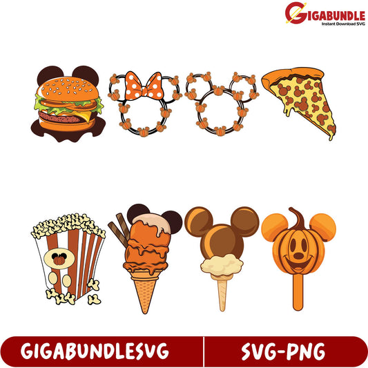 Fun SVG Food Bundle Mickey Mouse-Themed Summer Treats