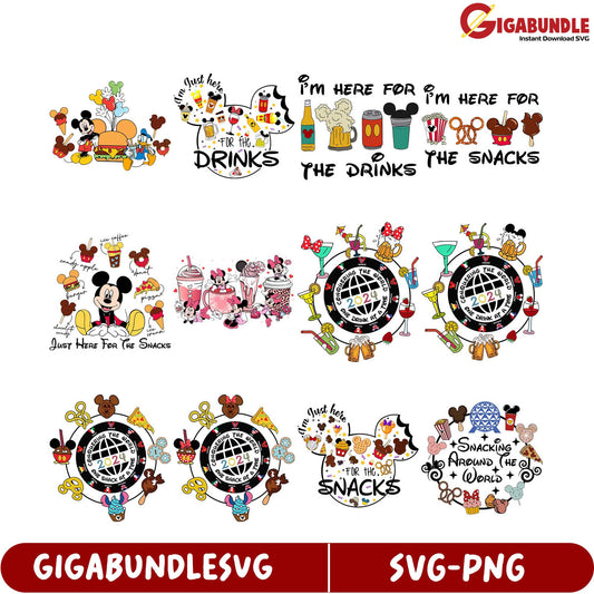 Fun SVG Product Bundle Drinks and Snacks Designs for All Ages
