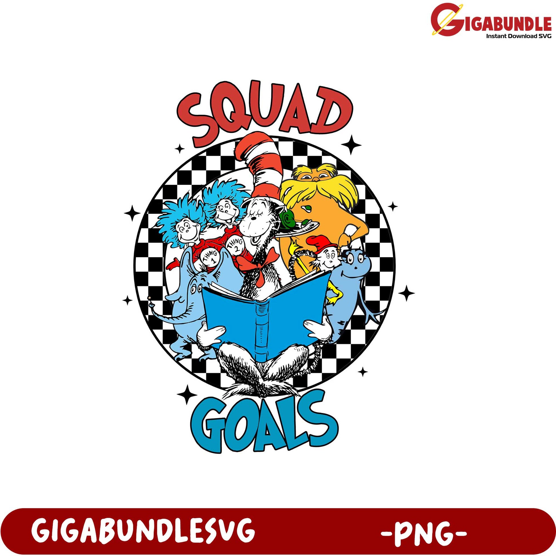 Fun Squad Goals Graphic PNG for Kids' Party and Decor