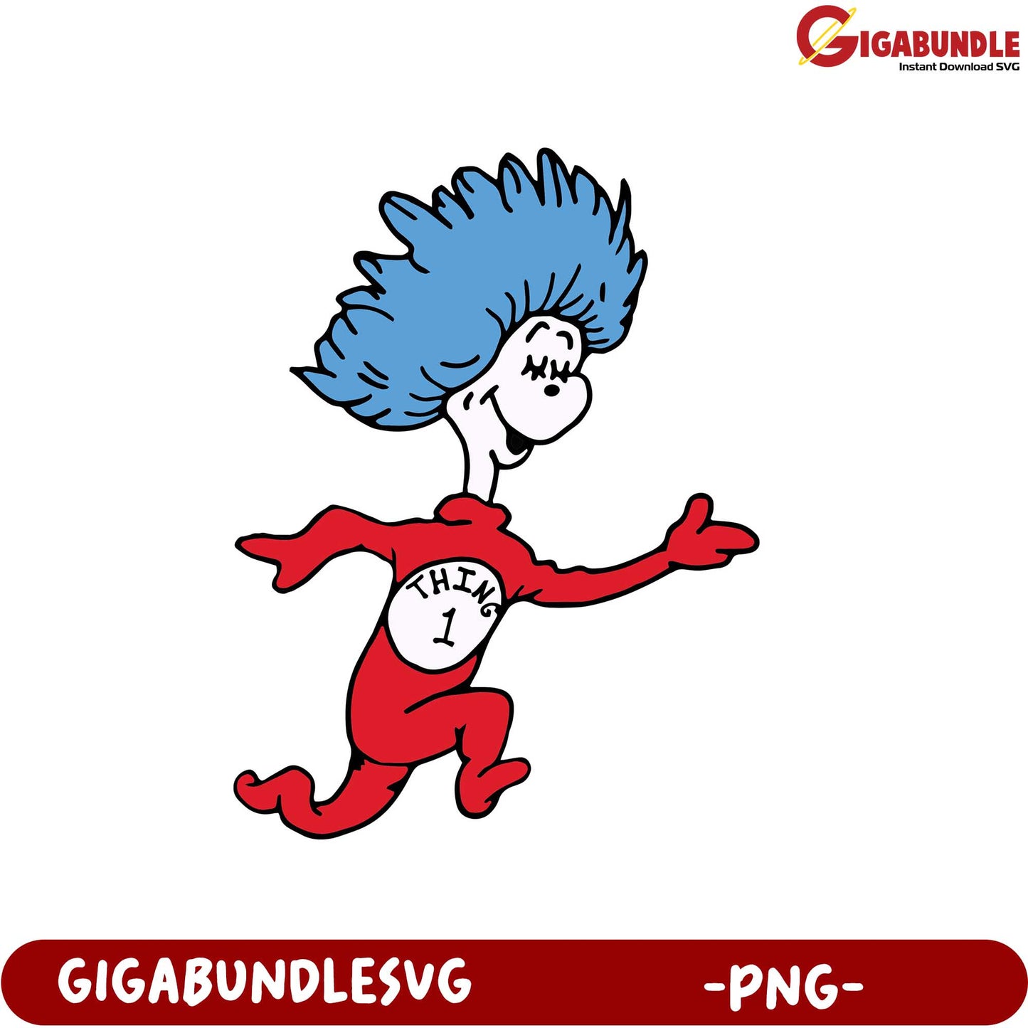 Fun Thing 1 Character PNG Download for Creative Projects