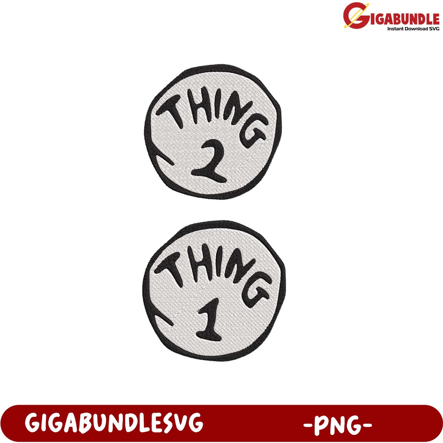 Fun Thing 1 and Thing 2 PNG Design for Creative Projects