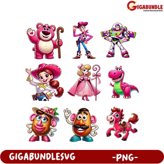 Fun Toy Story Characters PNG Bundle for Creative Projects and Crafts