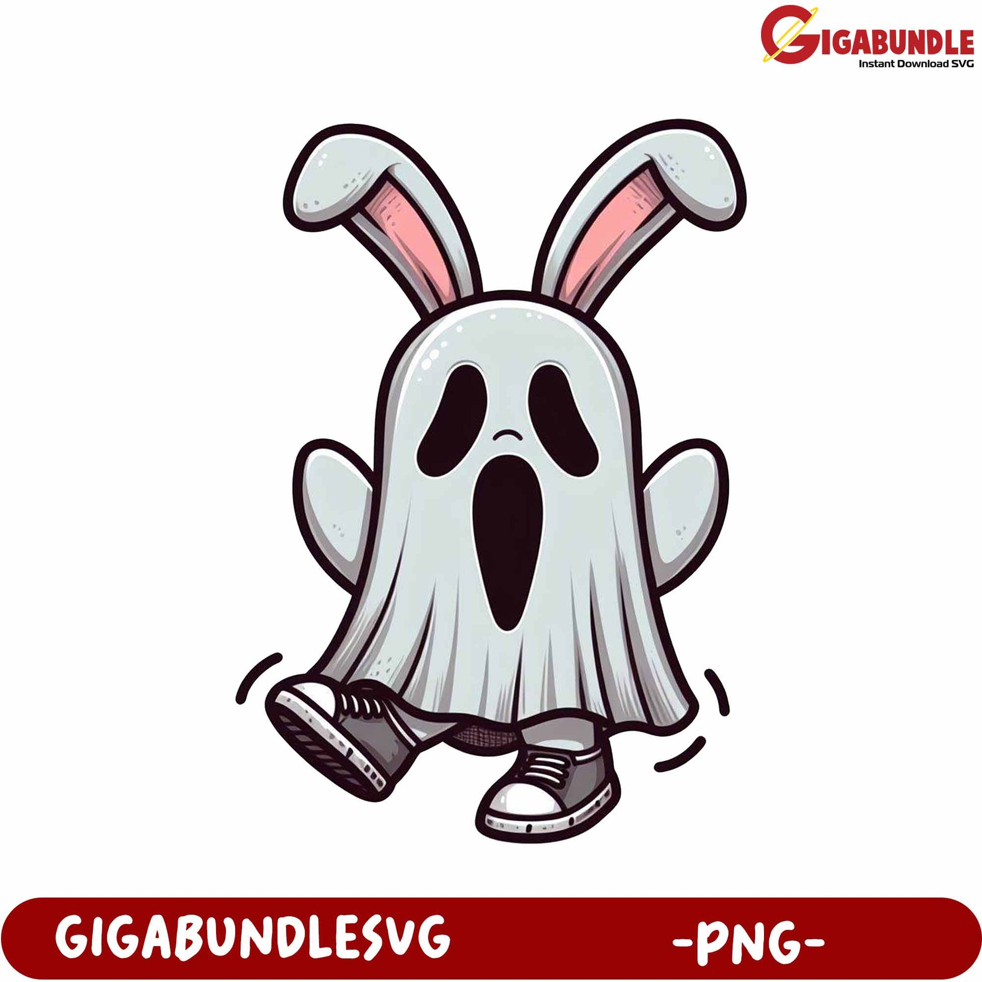 Funny Ghost Bunny PNG for Halloween Craft Projects and Designs