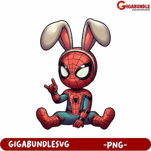 Funny Spider Bunny Character PNG for Creative Projects