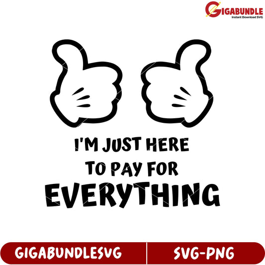 Funny Thumbs Up Design for SVG Product Download with Catchy Phrase