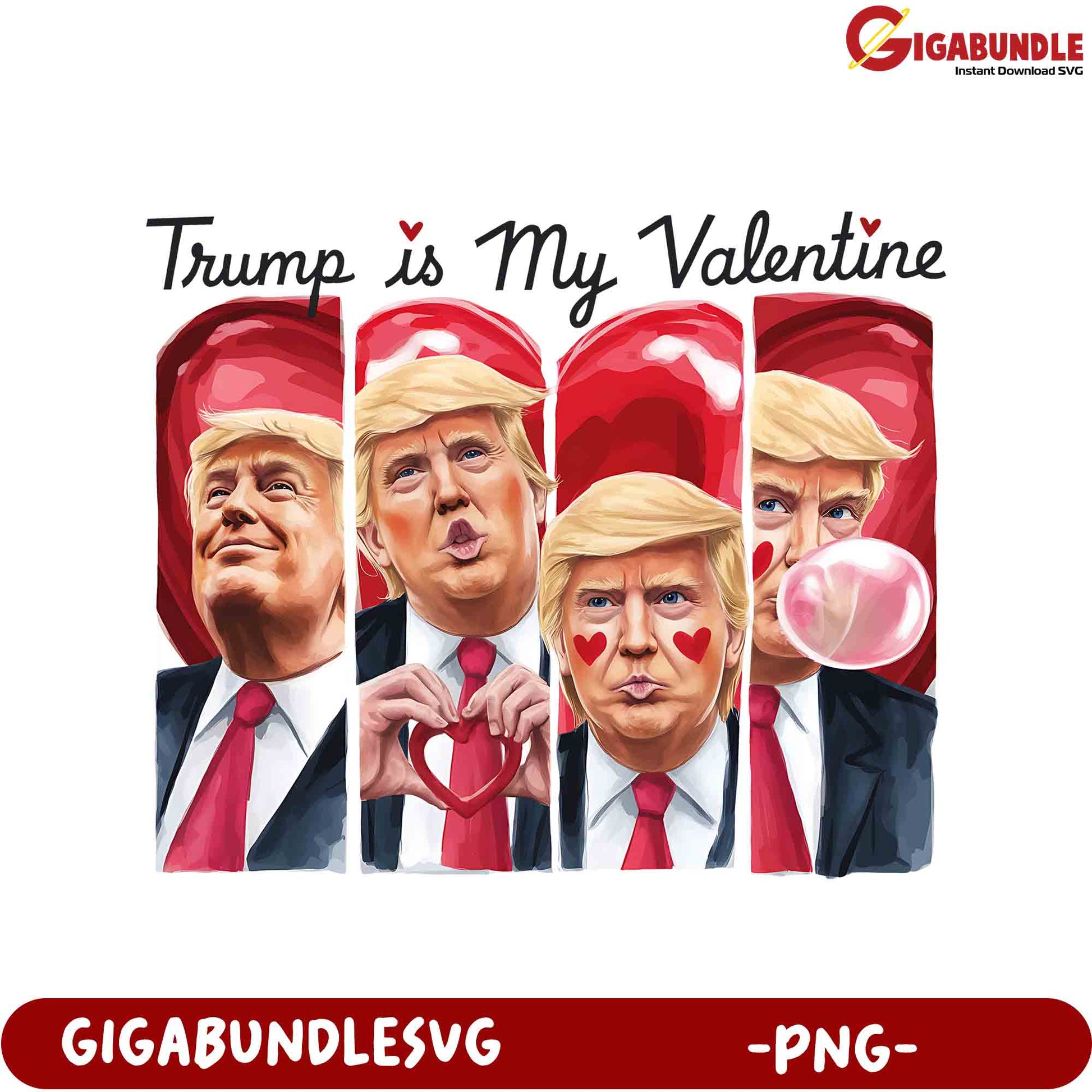 Funny Trump Valentine PNG - Perfect for Unique Gift Ideas & Crafts