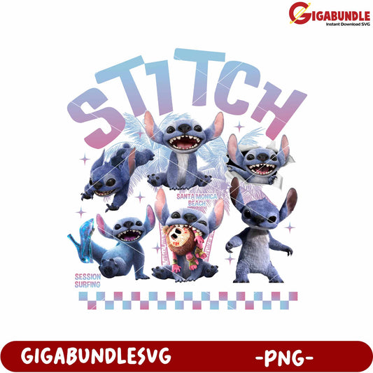 Funny emotions of stitch png, adorable disney characters png, lilo and stitch png