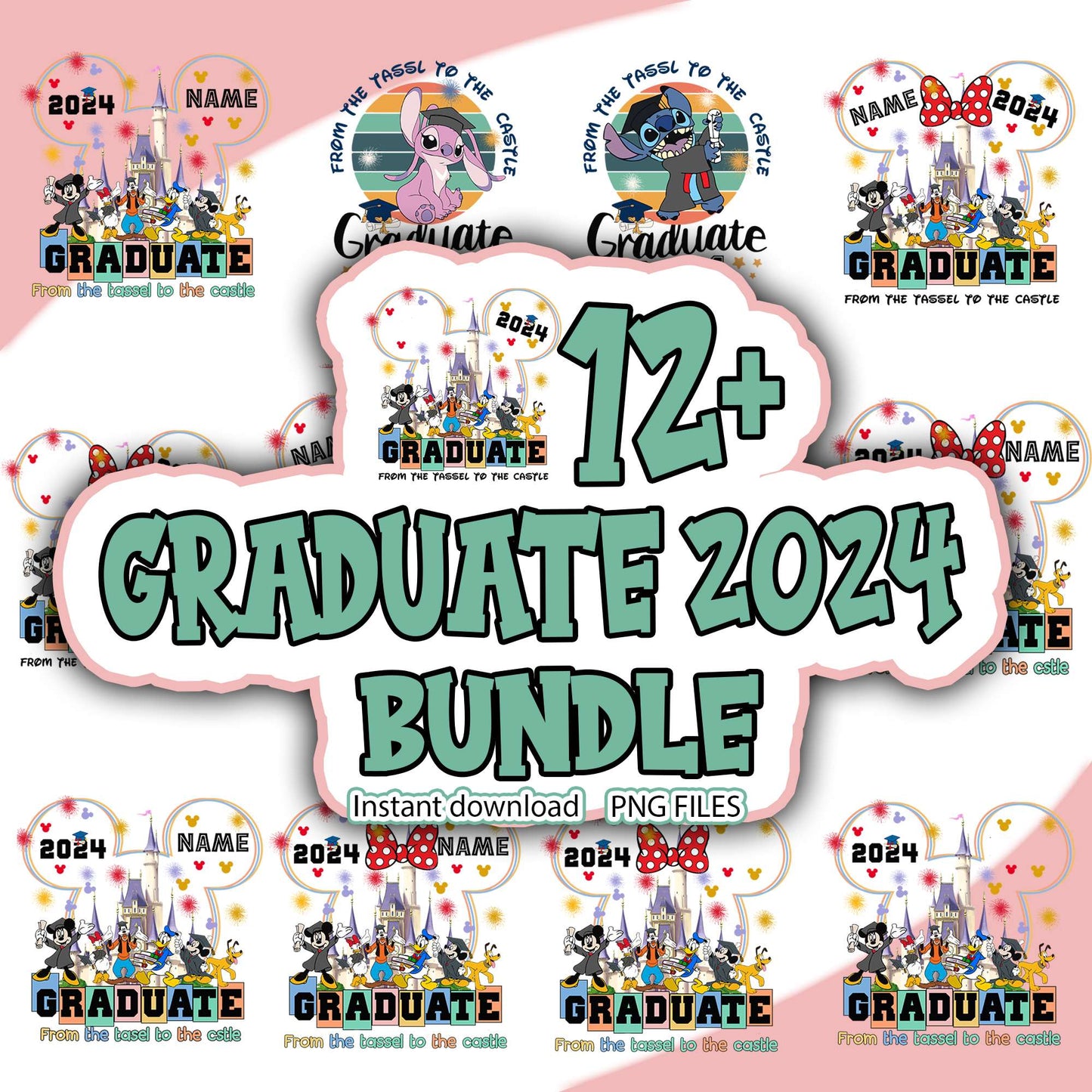 Graduate Disney 2024 Bundle Png