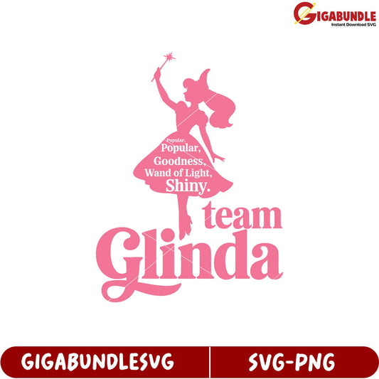 Glinda Team SVG Design Popularity Wand of Light Shiny Fantasy Art