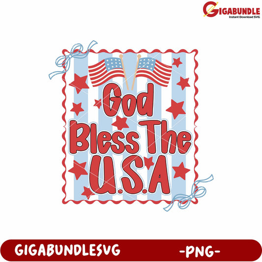 God bless the usa png, patriotic phrase png, american pride png