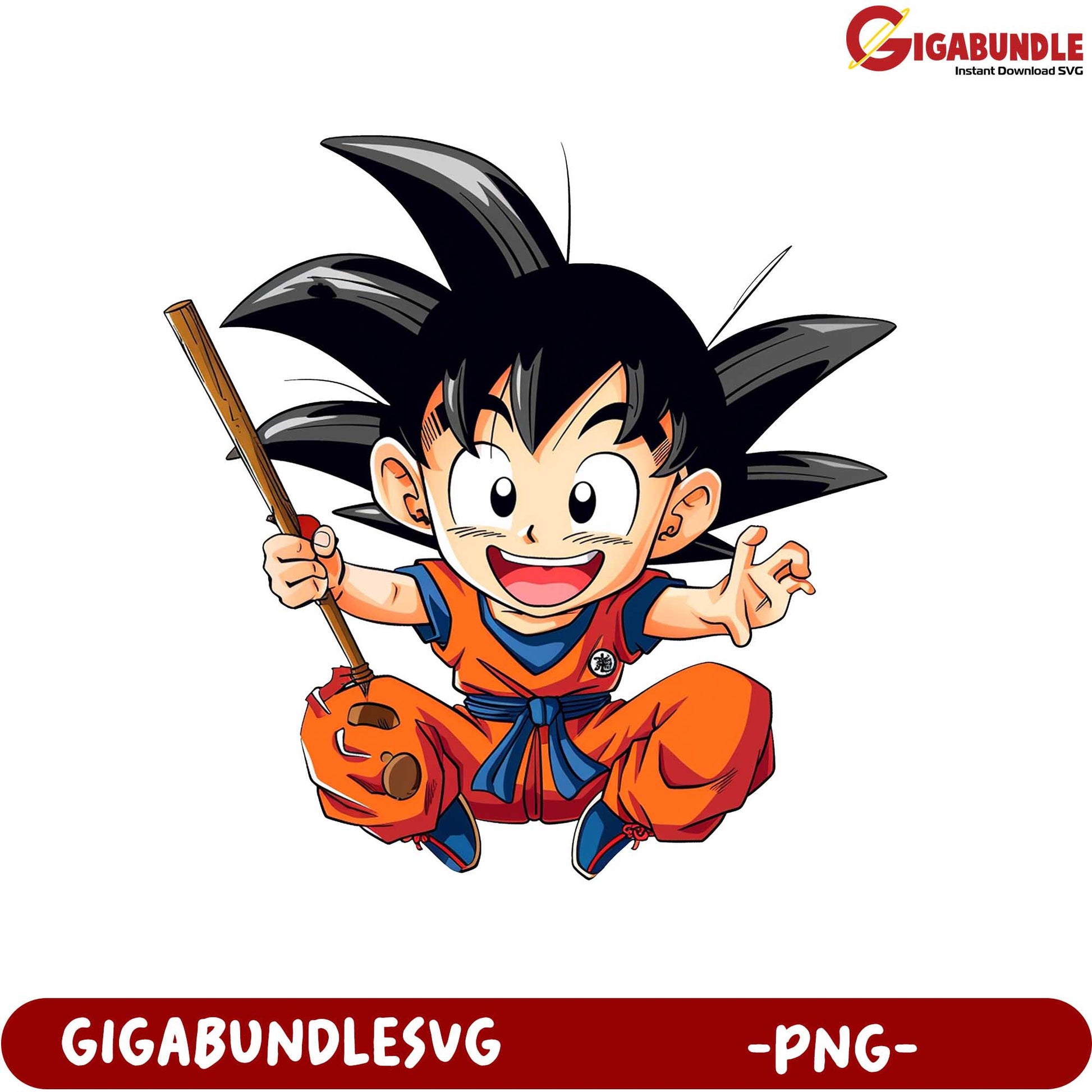 Goku Character PNG File for Unique Art and Design Projects