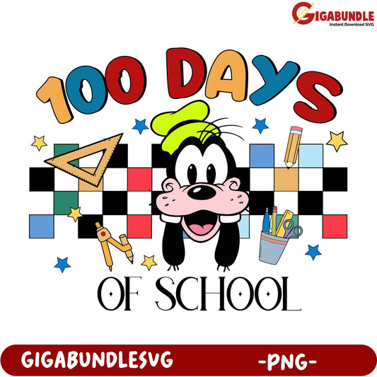 Goofy 100 Days of School PNG