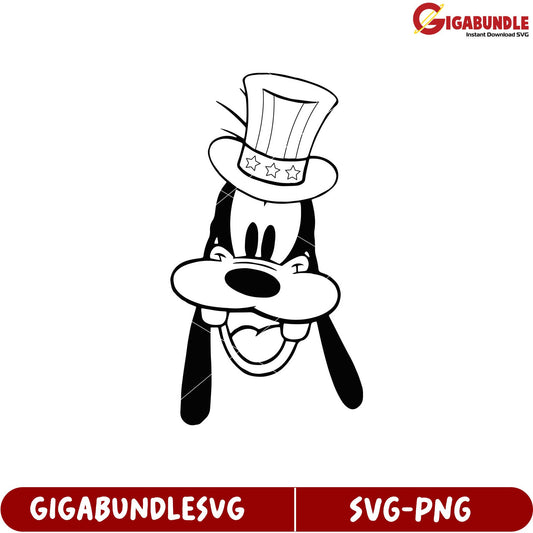 Goofy Character Graphic SVG Format for Creative Projects Download