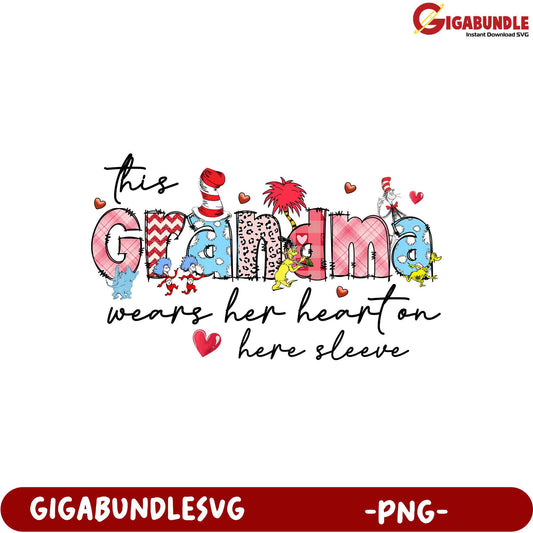 Grandma PNG Cat in the Hat Design