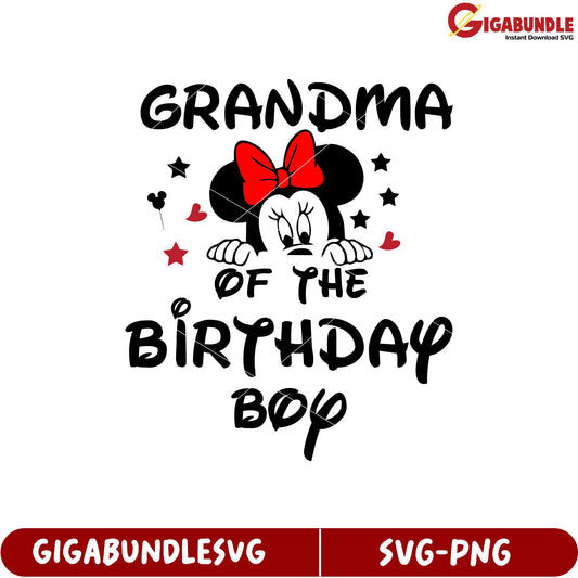 Grandma of the Birthday Boy SVG Design for Celebratory Moments