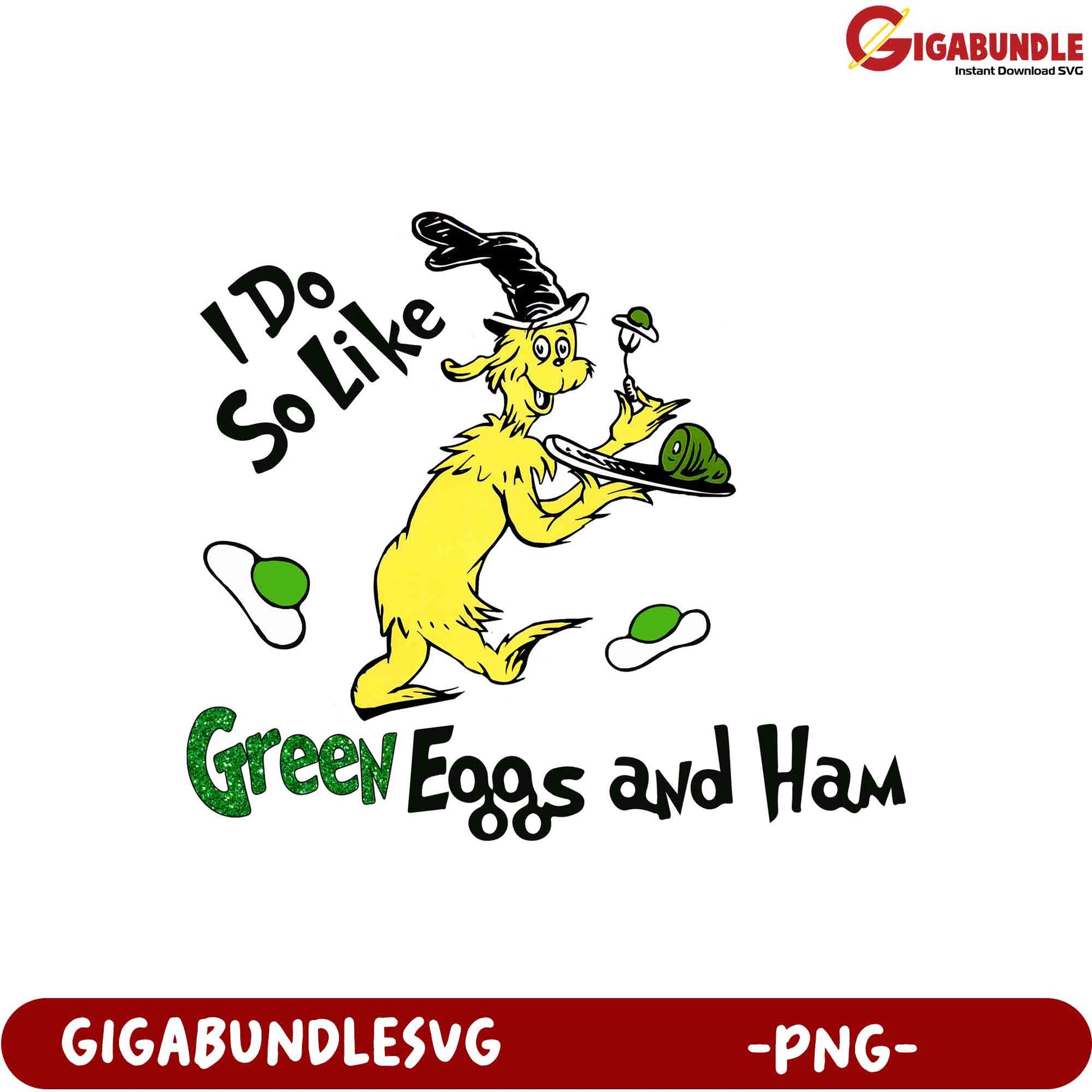 Green Eggs & Ham PNG Sublimation