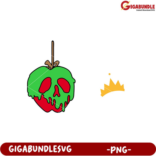 Green Skull Strawberry PNG Halloween Clipart Design