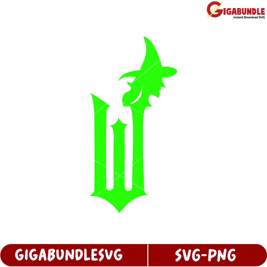 Green Witch Hat Design for Halloween SVG Clipart Downloadable Art