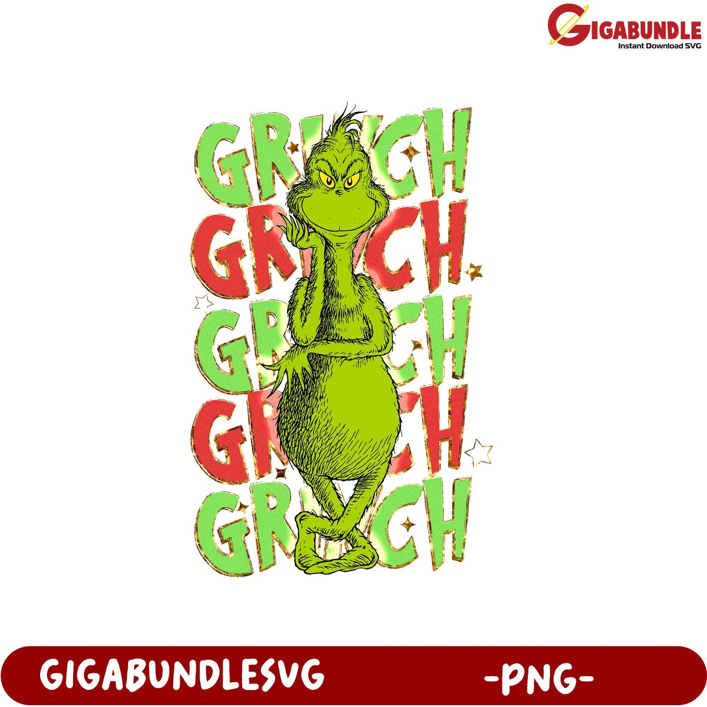 Grinch PNG Design for Holiday Decor and Craft Projects