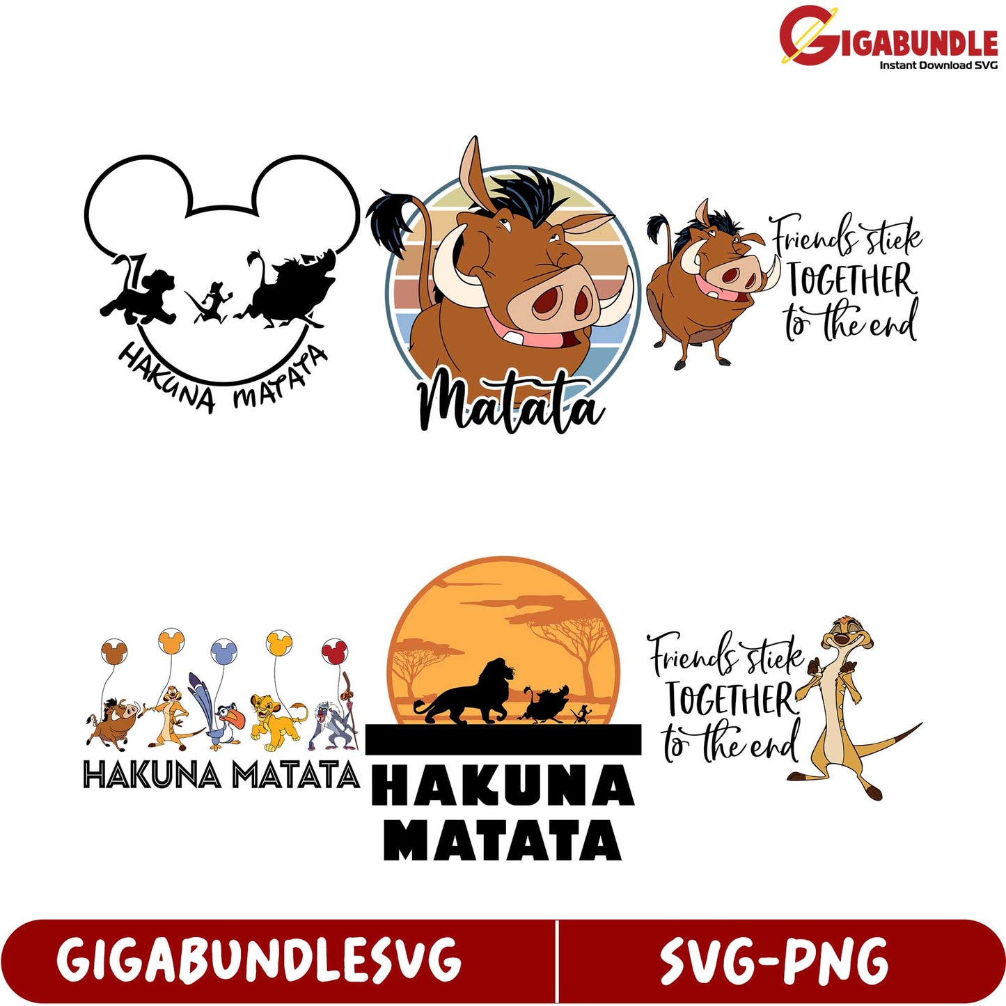 Hakuna Matata SVG Bundle Fun Designs for Craft Lovers