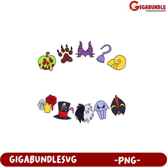 Halloween Themed Clipart Set for Crafts and Design PNG