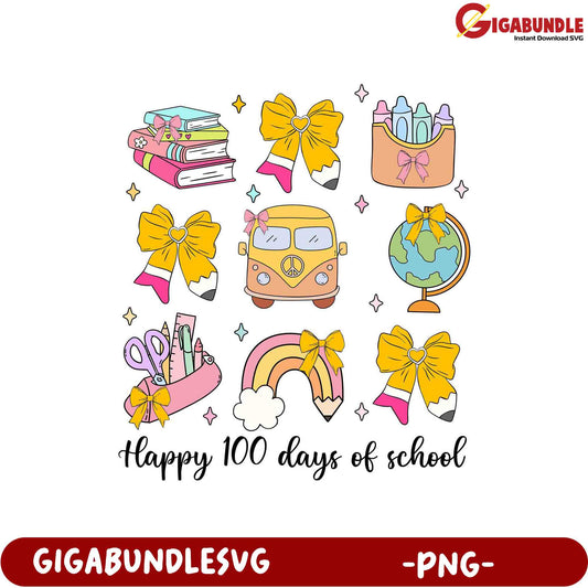 Happy 100 Days of School PNG Clipart Collection