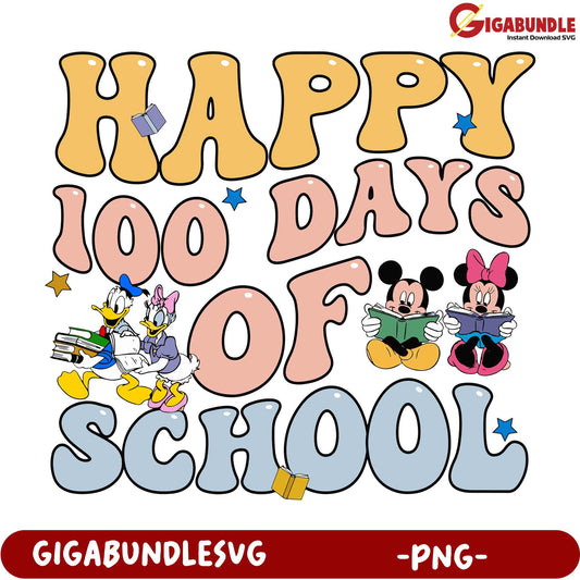 Happy 100 Days of School PNG Disney