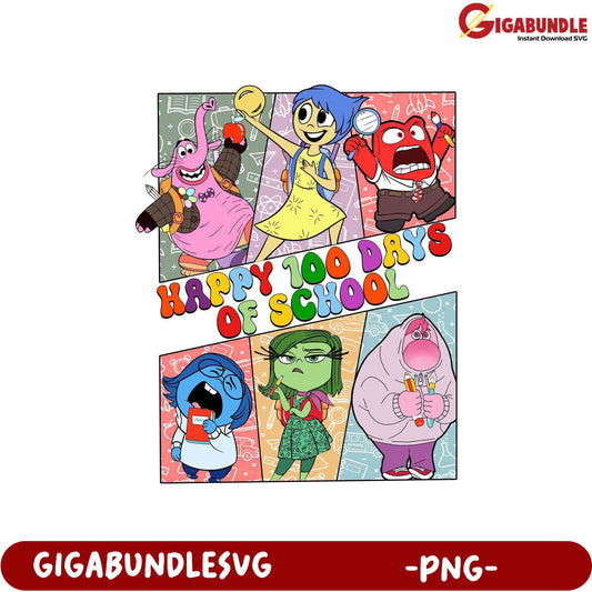 Happy 100 Days of School PNG  Fun Classroom Decor